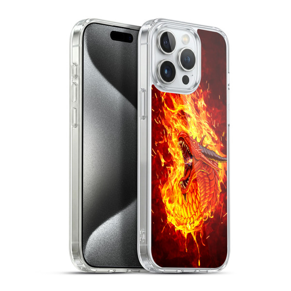Christos Karapanos Mythical Through The Flames Soft Gel Case for Apple iPhone 15 Pro Max & MagSafe