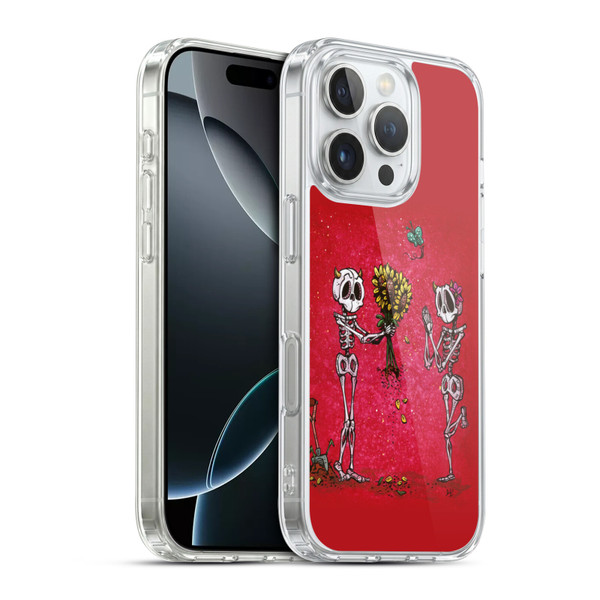 David Lozeau Skeleton Grunge Sunflower Soft Gel Case for Apple iPhone 16 Pro & MagSafe