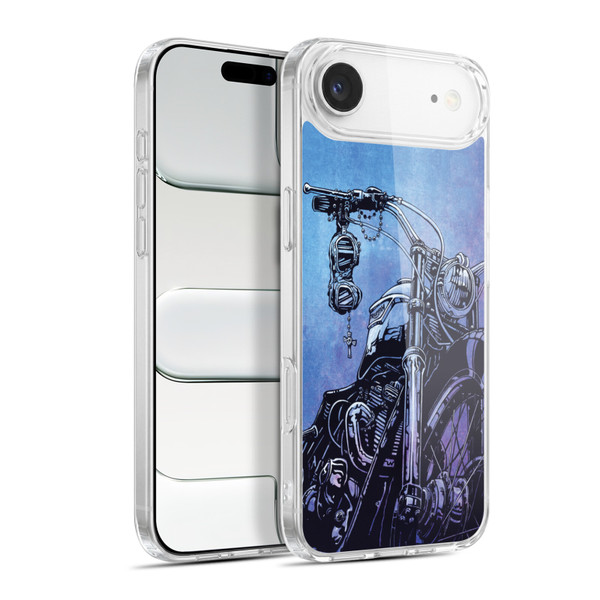 David Lozeau Skeleton Grunge Motorcycle Soft Gel Case for Apple iPhone 17 Air