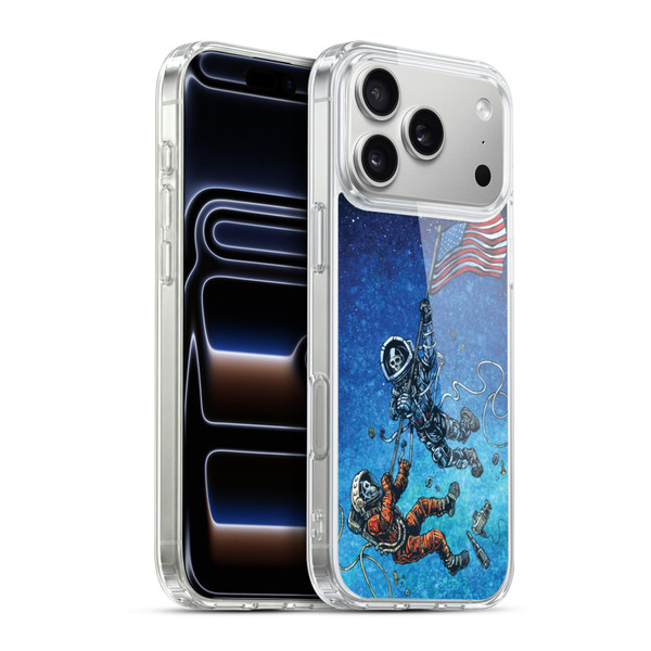 David Lozeau Skeleton Grunge Astronaut Battle Soft Gel Case for Apple iPhone 17 Pro Max