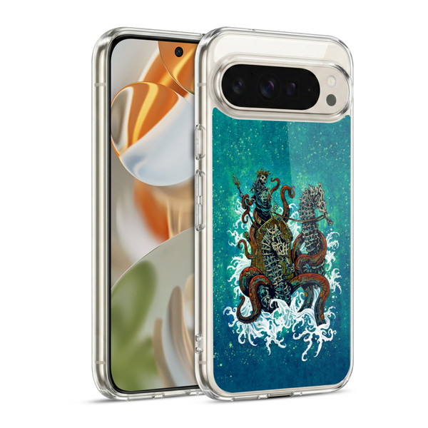 David Lozeau Skeleton Grunge Neptune Nautical Soft Gel Case for Google Pixel 9 / Pixel 9 Pro
