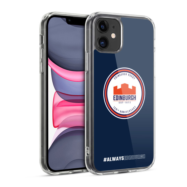 Edinburgh Rugby Graphics 150th Logo Soft Gel Case for Apple iPhone 11