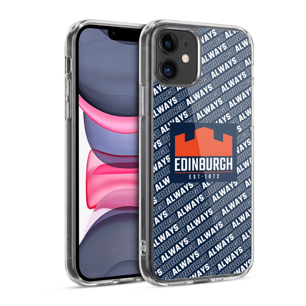 Edinburgh Rugby Graphics Logo Pattern Soft Gel Case for Apple iPhone 11