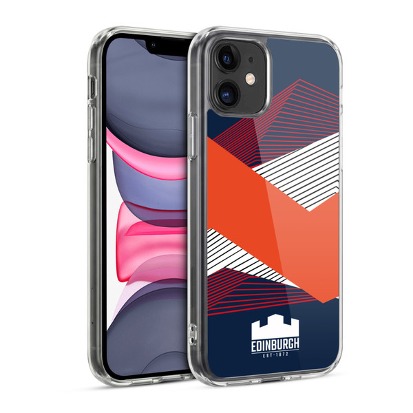 Edinburgh Rugby Graphics Shapes Soft Gel Case for Apple iPhone 11