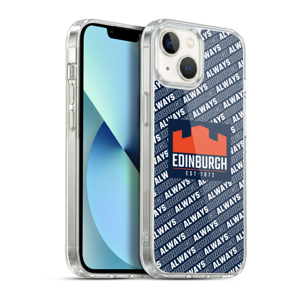 Edinburgh Rugby Graphics Logo Pattern Soft Gel Case for Apple iPhone 13
