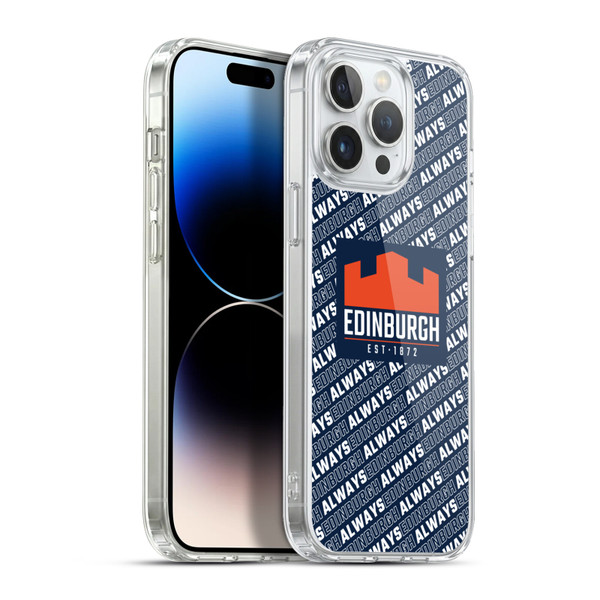 Edinburgh Rugby Graphics Logo Pattern Soft Gel Case for Apple iPhone 13 Pro Max & MagSafe