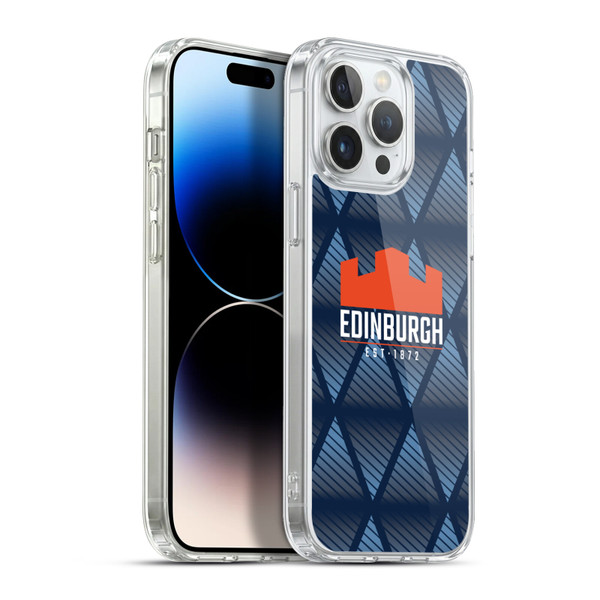Edinburgh Rugby Graphics Pattern Soft Gel Case for Apple iPhone 13 Pro Max & MagSafe