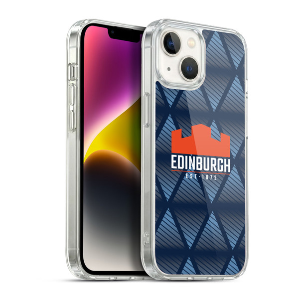 Edinburgh Rugby Graphics Pattern Soft Gel Case for Apple iPhone 14