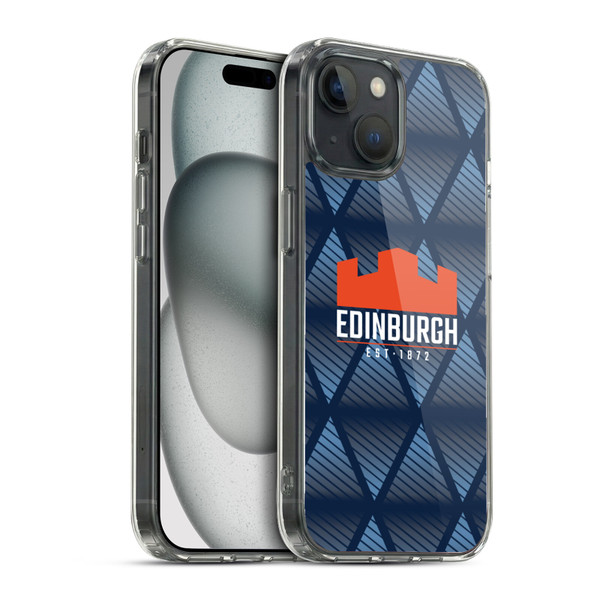 Edinburgh Rugby Graphics Pattern Soft Gel Case for Apple iPhone 15 & MagSafe
