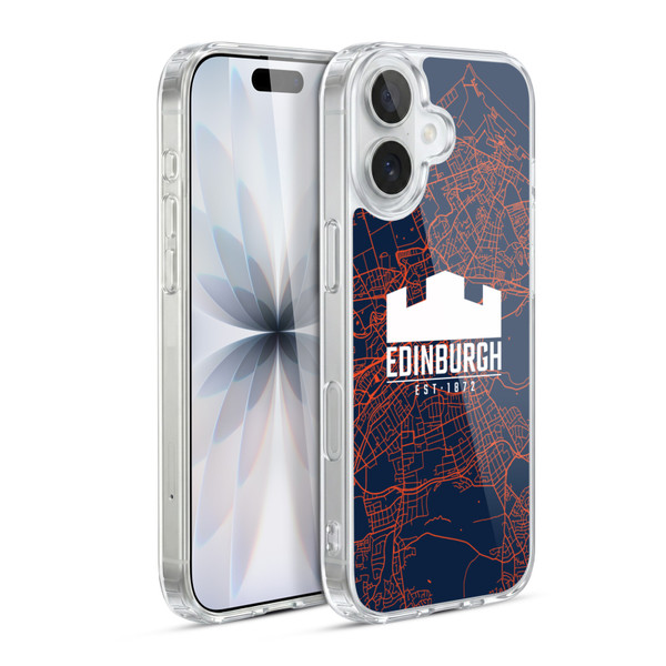 Edinburgh Rugby Graphics Map Soft Gel Case for Apple iPhone 17