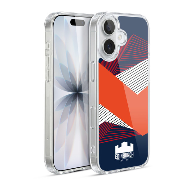 Edinburgh Rugby Graphics Shapes Soft Gel Case for Apple iPhone 17
