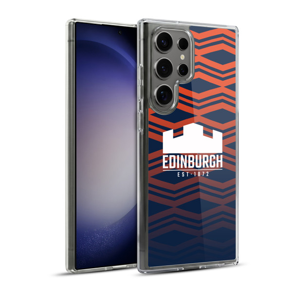 Edinburgh Rugby Graphics Pattern Gradient Soft Gel Case for Samsung Galaxy S23 Ultra 5G & MagSafe
