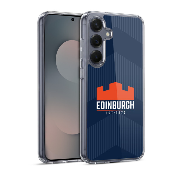 Edinburgh Rugby Graphics Lines Soft Gel Case for Samsung Galaxy S25 & MagSafe