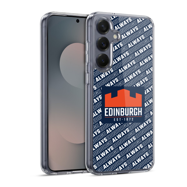 Edinburgh Rugby Graphics Logo Pattern Soft Gel Case for Samsung Galaxy S25 & MagSafe