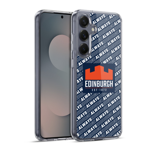 Edinburgh Rugby Graphics Logo Pattern Soft Gel Case for Samsung Galaxy S25+ & MagSafe