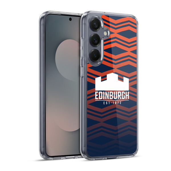 Edinburgh Rugby Graphics Pattern Gradient Soft Gel Case for Samsung Galaxy S25+ & MagSafe