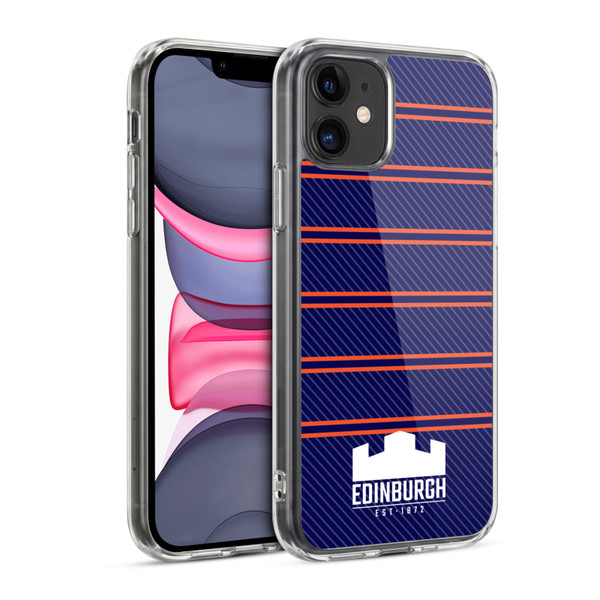 Edinburgh Rugby Logo 2 Stripes Soft Gel Case for Apple iPhone 11
