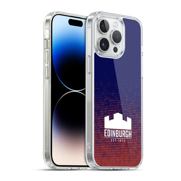 Edinburgh Rugby Logo 2 Halftone Soft Gel Case for Apple iPhone 14 Pro Max & MagSafe