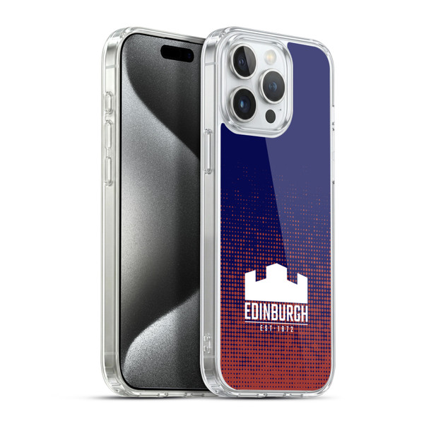 Edinburgh Rugby Logo 2 Halftone Soft Gel Case for Apple iPhone 15 Pro Max & MagSafe