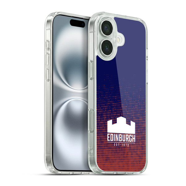 Edinburgh Rugby Logo 2 Halftone Soft Gel Case for Apple iPhone 16 Plus & MagSafe