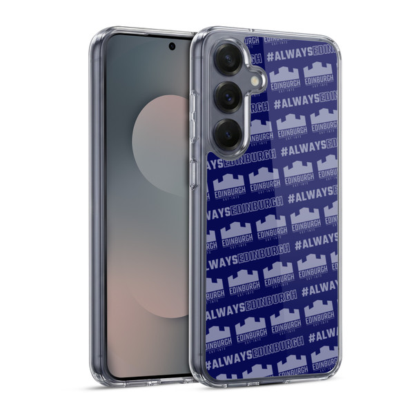 Edinburgh Rugby Logo 2 Pattern Soft Gel Case for Samsung Galaxy S25 & MagSafe