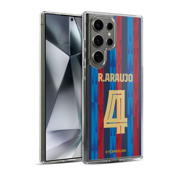 FC Barcelona 2022/23 Players Home Kit Ronald Araújo Soft Gel Case for Samsung Galaxy S24 Ultra 5G & MagSafe