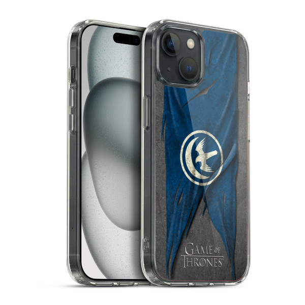 HBO Game of Thrones Sigil Flags Arryn Soft Gel Case for Apple iPhone 15 Plus & MagSafe