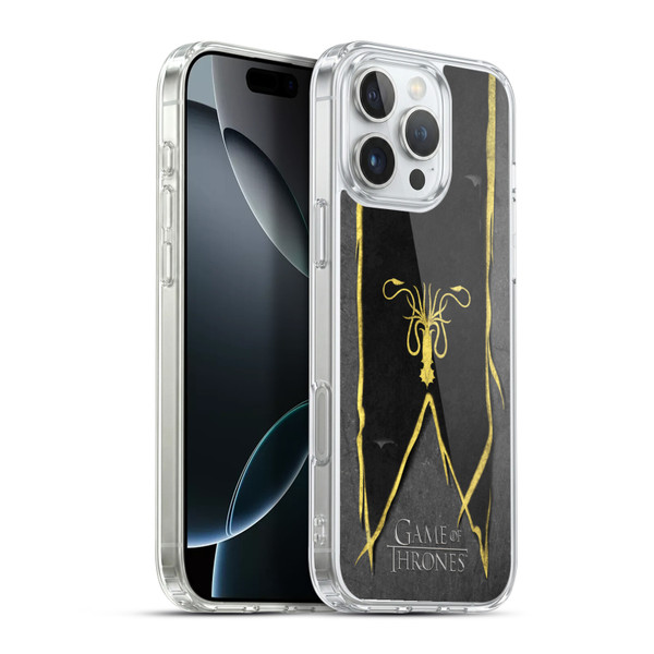 HBO Game of Thrones Sigil Flags Greyjoy Soft Gel Case for Apple iPhone 16 Pro Max & MagSafe