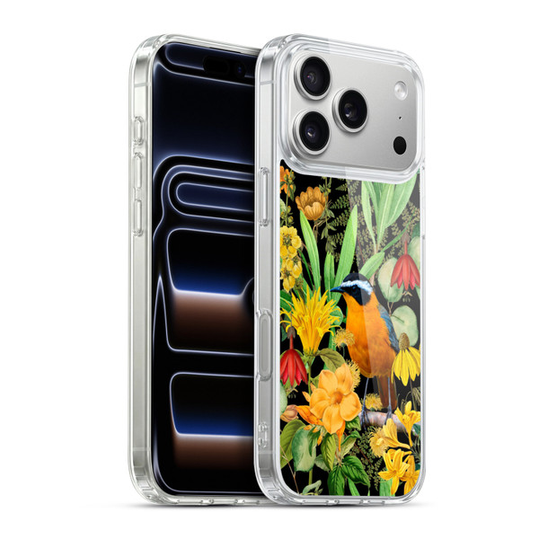 LebensArt Jungle Plants And Animals Orange Bird Elements Soft Gel Case for Apple iPhone 17 Pro Max