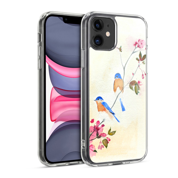 Mai Autumn Birds Blossoms Soft Gel Case for Apple iPhone 11