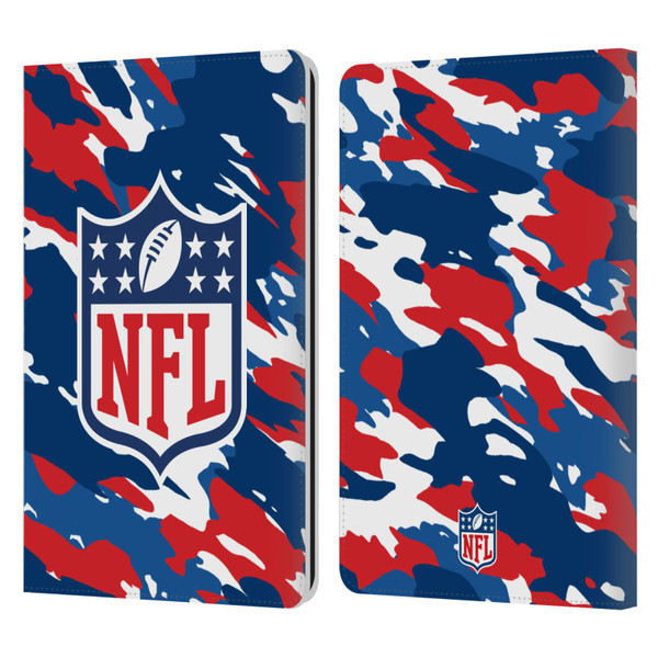 NFL Shield Camouflage Leather Book Wallet Case Cover For Amazon Kindle Paperwhite 1 / 2 / 3