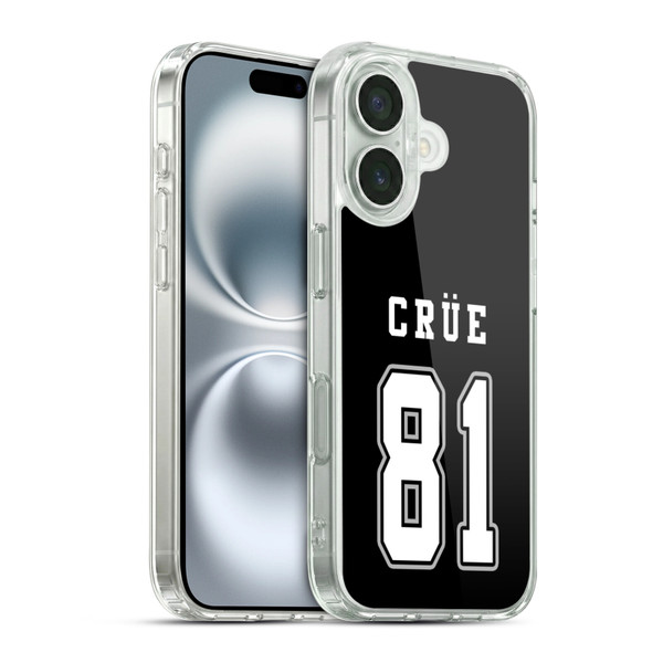 Motley Crue Logos Jersey Soft Gel Case for Apple iPhone 16 & MagSafe