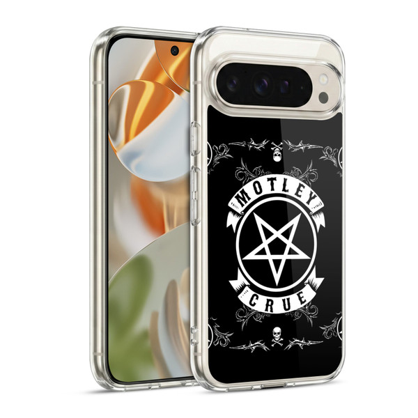 Motley Crue Logos Pentagram And Skull Soft Gel Case for Google Pixel 9 / Pixel 9 Pro