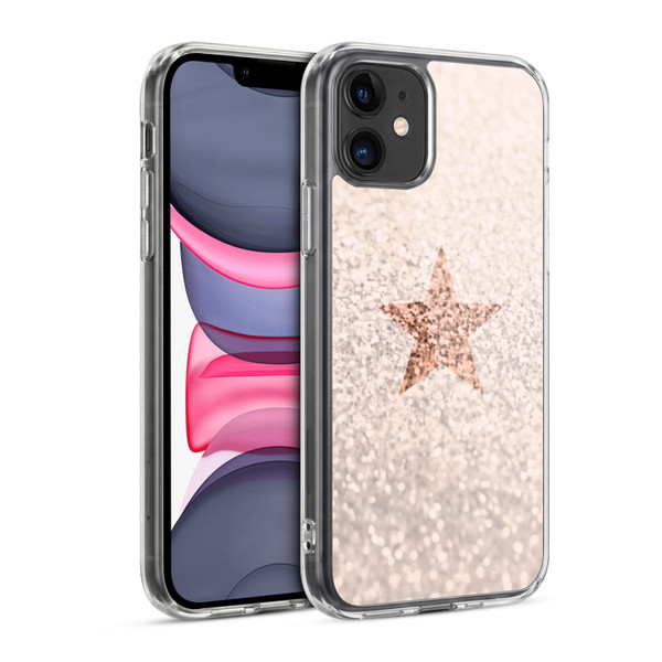 Monika Strigel Glitter Star Pastel Champagne Soft Gel Case for Apple iPhone 11