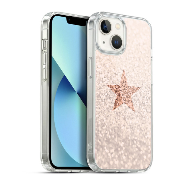 Monika Strigel Glitter Star Pastel Champagne Soft Gel Case for Apple iPhone 13