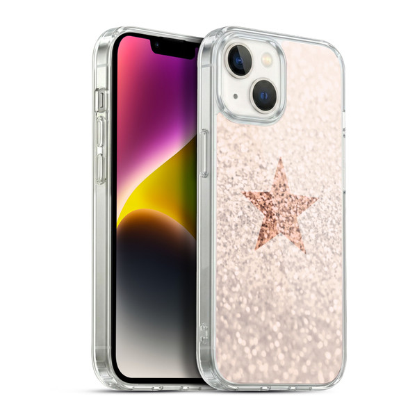 Monika Strigel Glitter Star Pastel Champagne Soft Gel Case for Apple iPhone 14