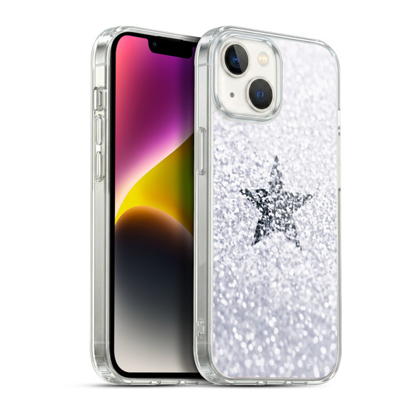 Monika Strigel Glitter Star Pastel Winter Snow Soft Gel Case for Apple iPhone 14
