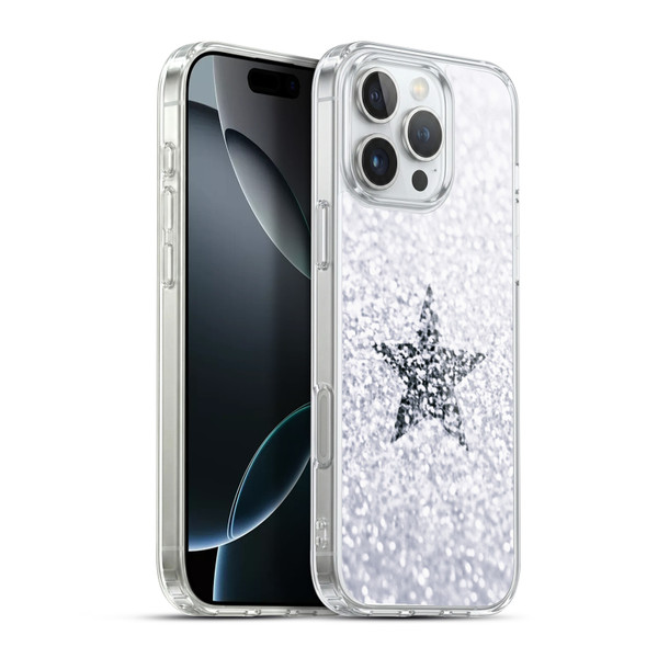 Monika Strigel Glitter Star Pastel Winter Snow Soft Gel Case for Apple iPhone 16 Pro Max & MagSafe