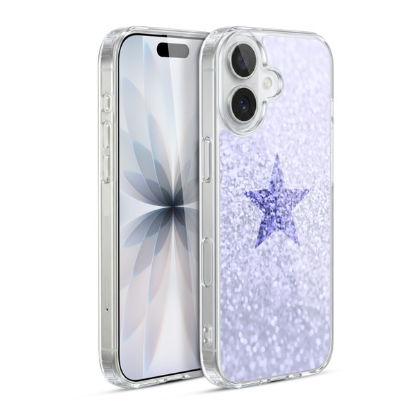 Monika Strigel Glitter Star Pastel Lilac Soft Gel Case for Apple iPhone 17