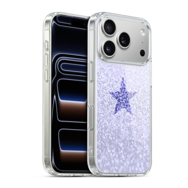 Monika Strigel Glitter Star Pastel Lilac Soft Gel Case for Apple iPhone 17 Pro
