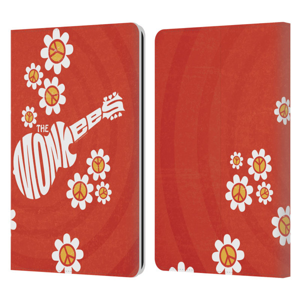 The Monkees Graphics Pattern In Red Leather Book Wallet Case Cover For Amazon Kindle Paperwhite 1 / 2 / 3