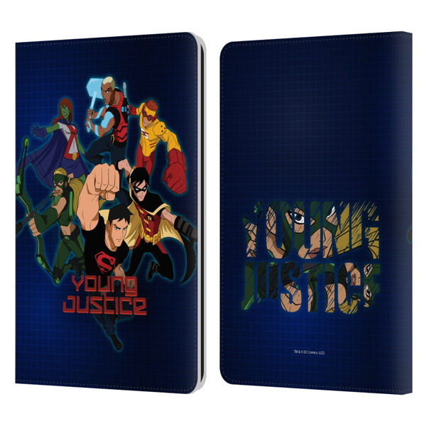Young Justice Graphics Group Leather Book Wallet Case Cover For Amazon Kindle Paperwhite 1 / 2 / 3