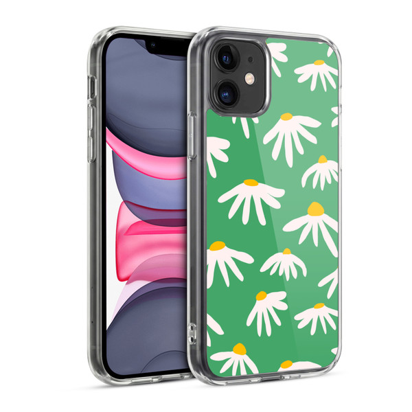 Ninola Colourful Prints Green Daisies Soft Gel Case for Apple iPhone 11