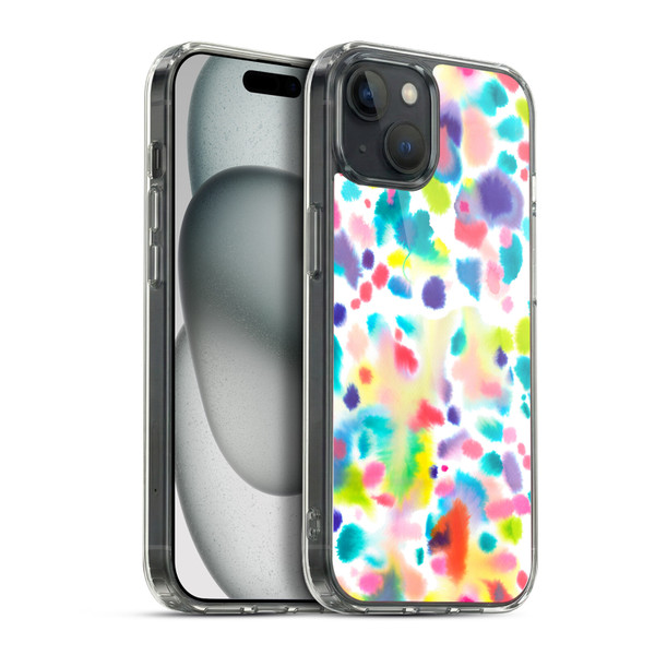 Ninola Colourful Prints Spray Soft Gel Case for Apple iPhone 15 Plus & MagSafe