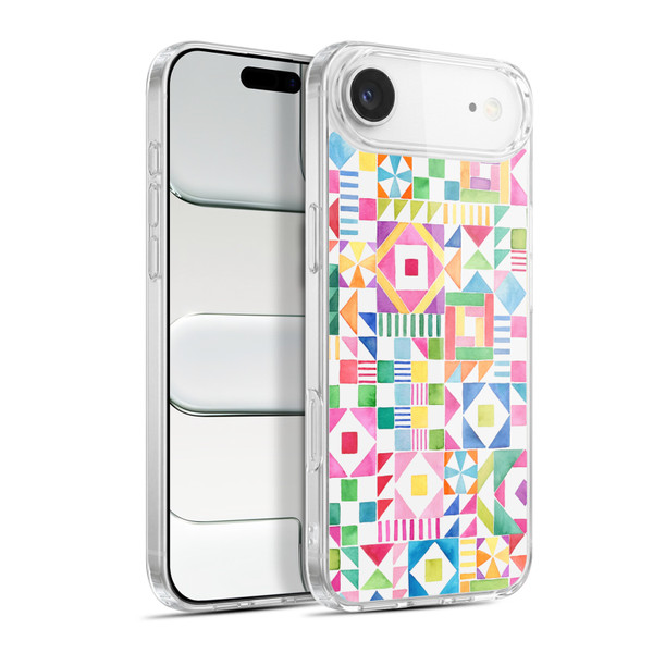 Ninola Colourful Prints Geometric Patchwork Soft Gel Case for Apple iPhone 17 Air
