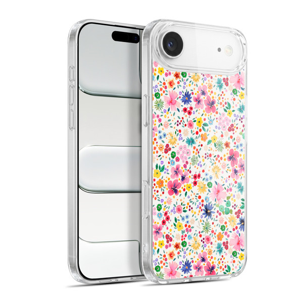 Ninola Colourful Prints Pink Floral Soft Gel Case for Apple iPhone 17 Air