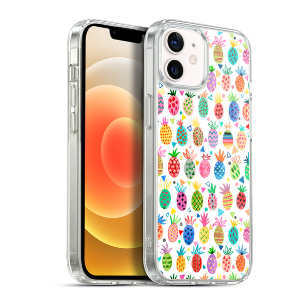 Ninola Mix Patterns Geometric Pineapples Soft Gel Case for Apple iPhone 12 / iPhone 12 Pro & MagSafe