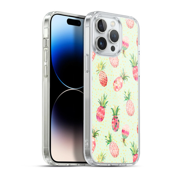 Ninola Mix Patterns Pineapple Lime Soft Gel Case for Apple iPhone 13 Pro Max & MagSafe