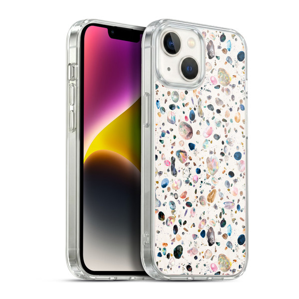 Ninola Mix Patterns Watercolor Terrazzo Soft Gel Case for Apple iPhone 14
