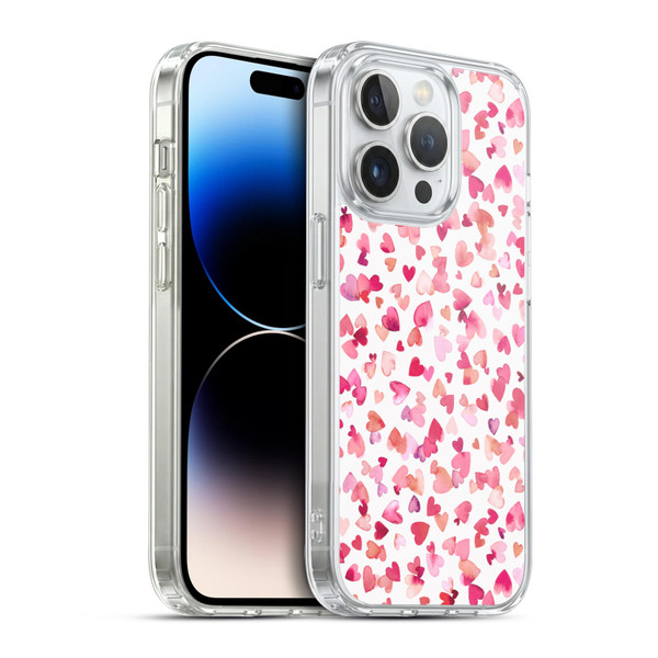 Ninola Mix Patterns Red Hearts Soft Gel Case for Apple iPhone 14 Pro & MagSafe